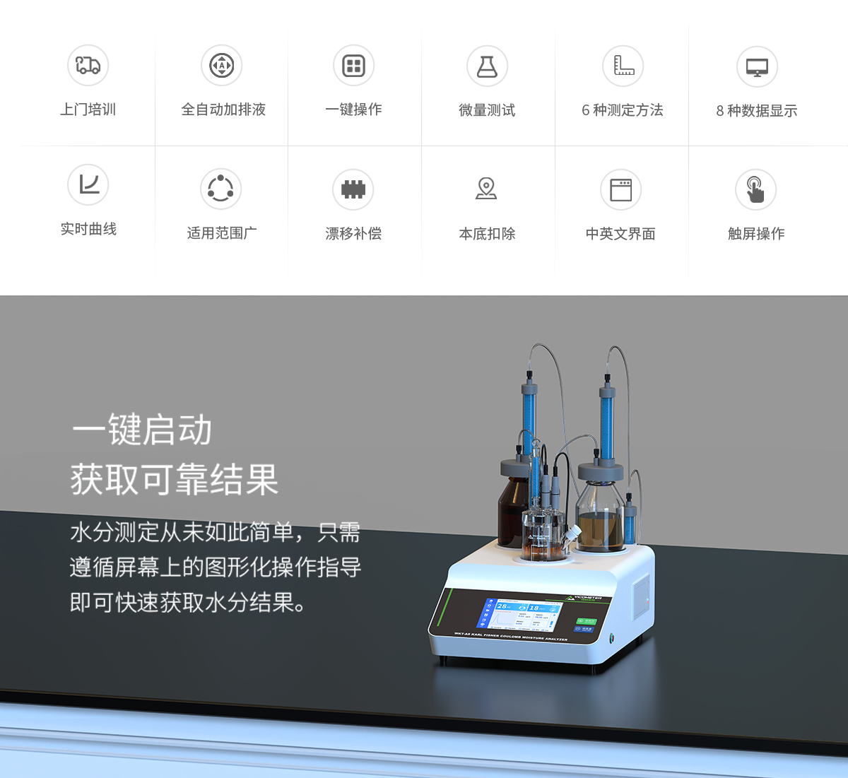 WKT-A8型全自动微量水分测定仪(自动换液) WKT-A8型全自动微量水分测定仪(自动换液)