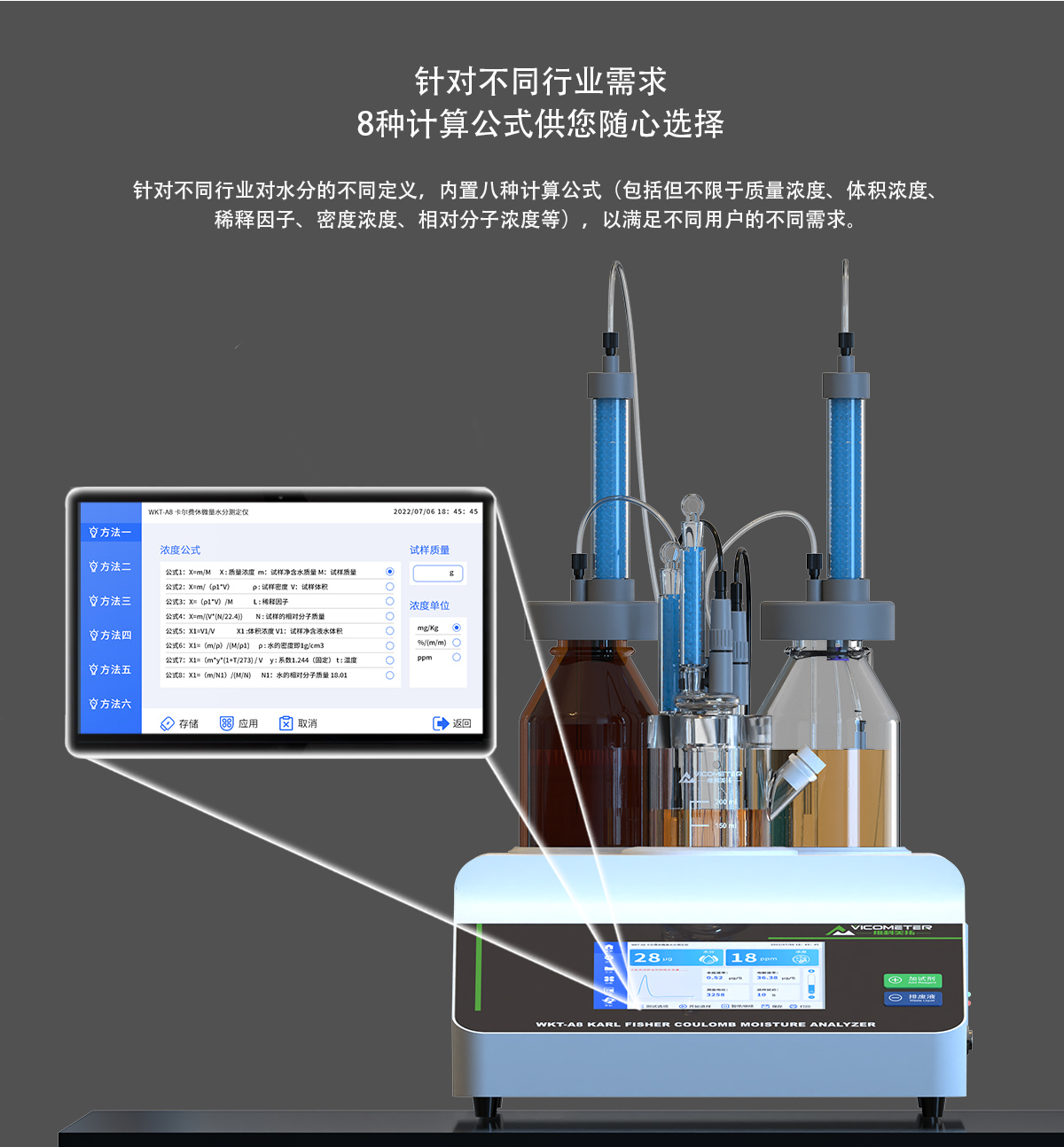 WKT-A8型全自动微量水分测定仪(自动换液) WKT-A8型全自动微量水分测定仪(自动换液)